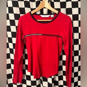 Tommy Hilfiger vintage Womens Cotton Scoop Neck long sleeve Shirt